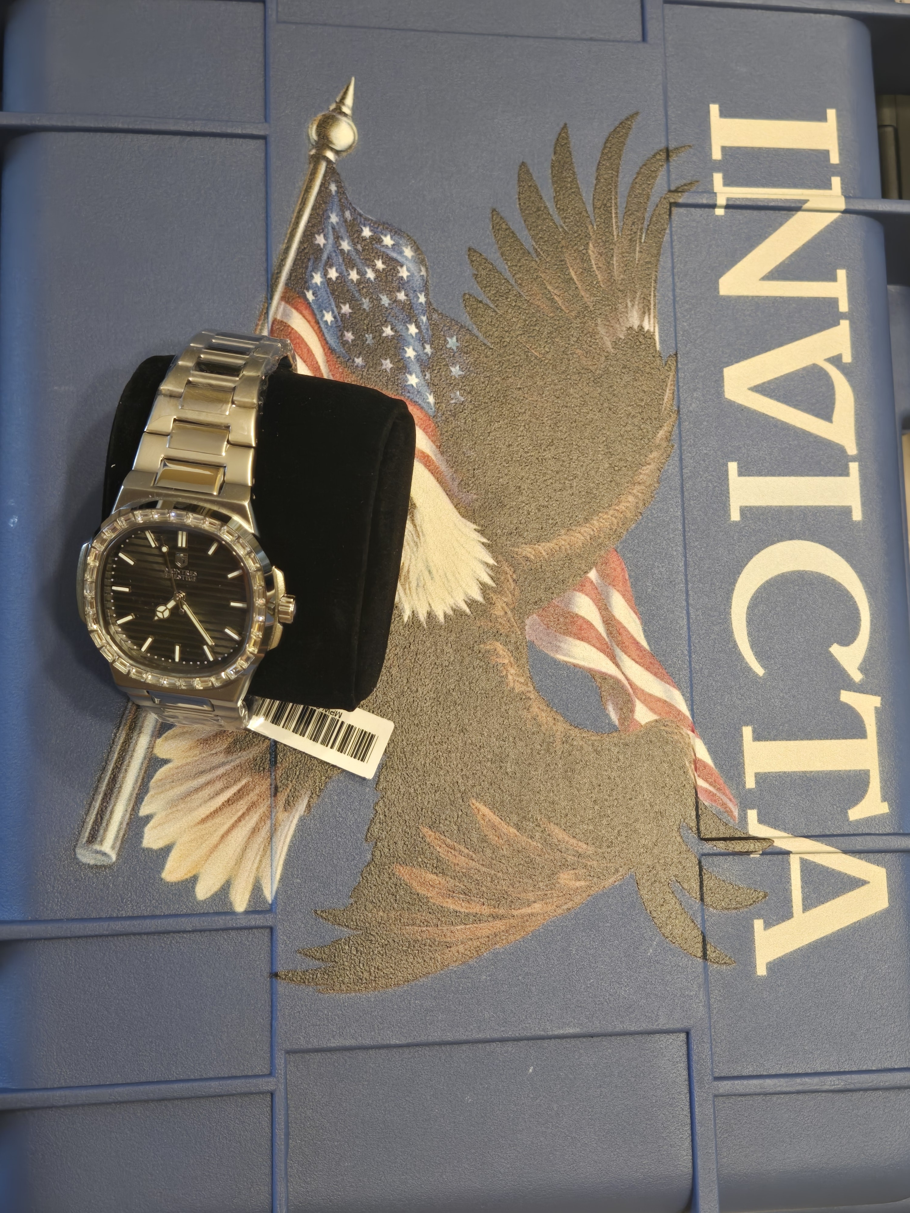 Invicta Silver Stainless Steel Watch With Black Dial And Bracelet